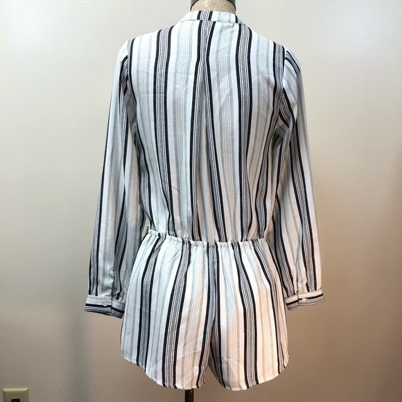Lumiere striped surplice romper small - Picture 3 of 8